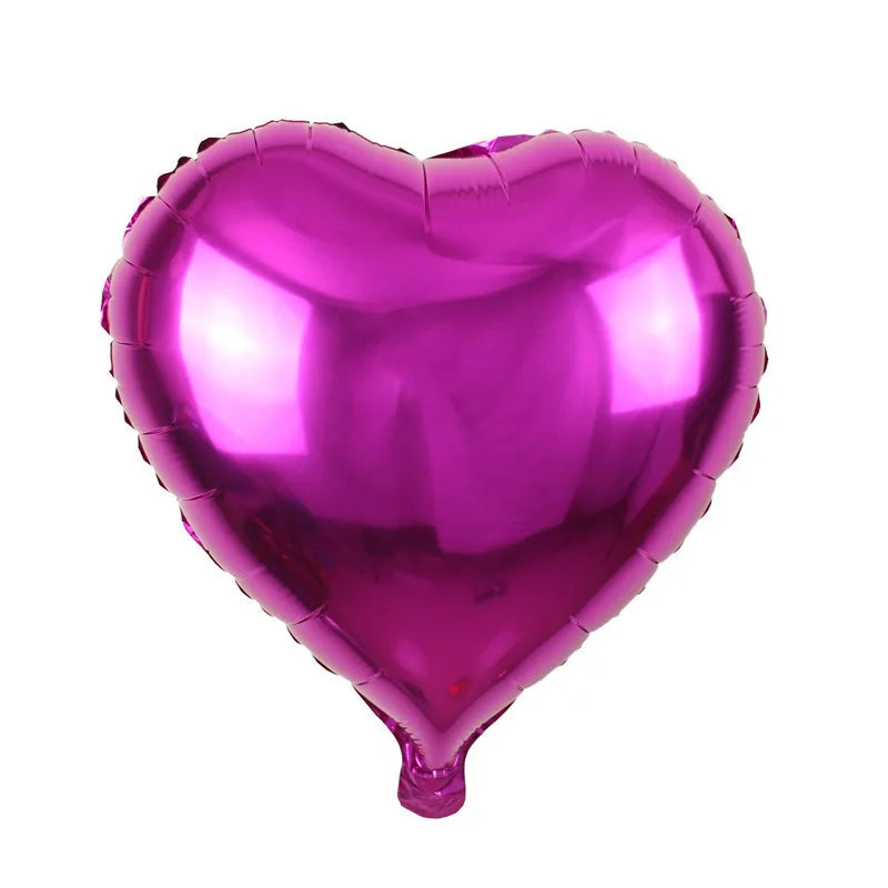 18 Inch Heart-shaped Aluminum Film Balloons For Valentine's Day Decorations Light Plate Heart-shaped Balloons Weddings