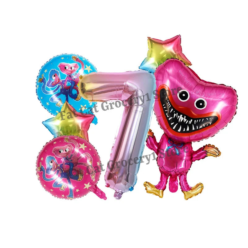 Poppys Playtime Anime Balloons New Kids Birthday Number 1-10 Ballons Baby Shower Gender Reveal Party Decoration Children Gift