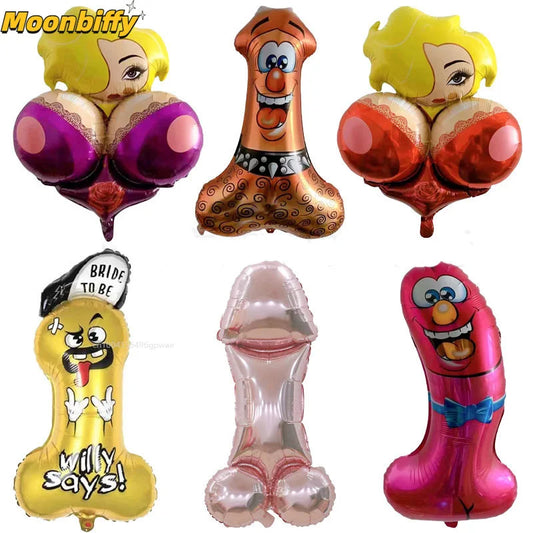 Huge Penis Shape Foil Balloon Bachelorette Party Decoration Bride To Be Globos Wedding Hen Night Adult Party Ballon Supplies
