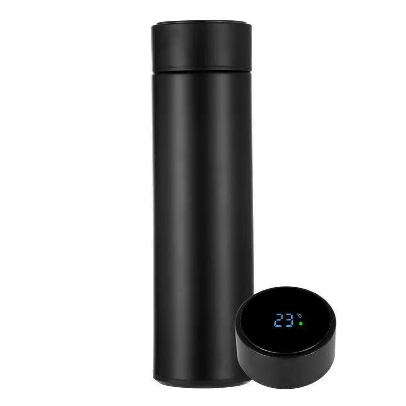 LOGO Name Thermal Bottle with Digital Thermometer 500ml Led Bilayer Flask Vacuum Insulated Bottle Portable Thermos Bottle