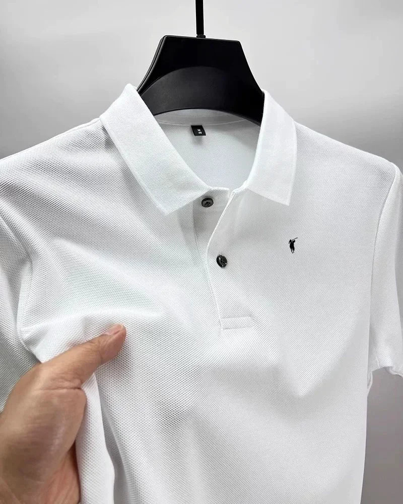 Men's short-sleeved Polo shirt, from a high-end designer brand, featuring a 2025 summer new style fashionable and luxurious prin