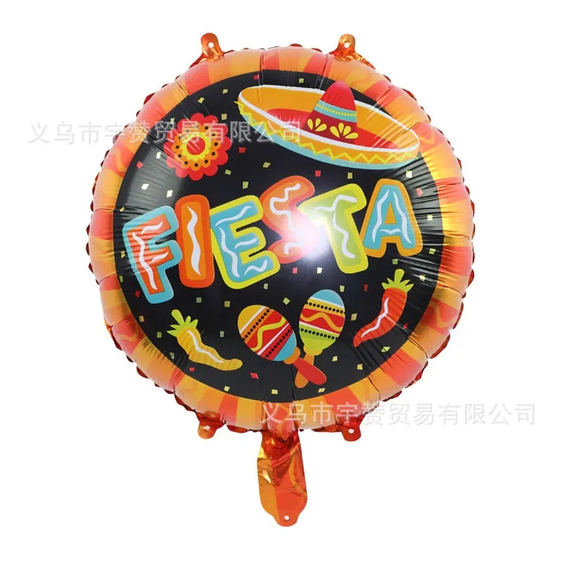 TACO Pancake Balloon Food Festival Party Avocado Pinata Cactus Mexican Aluminum Balloons