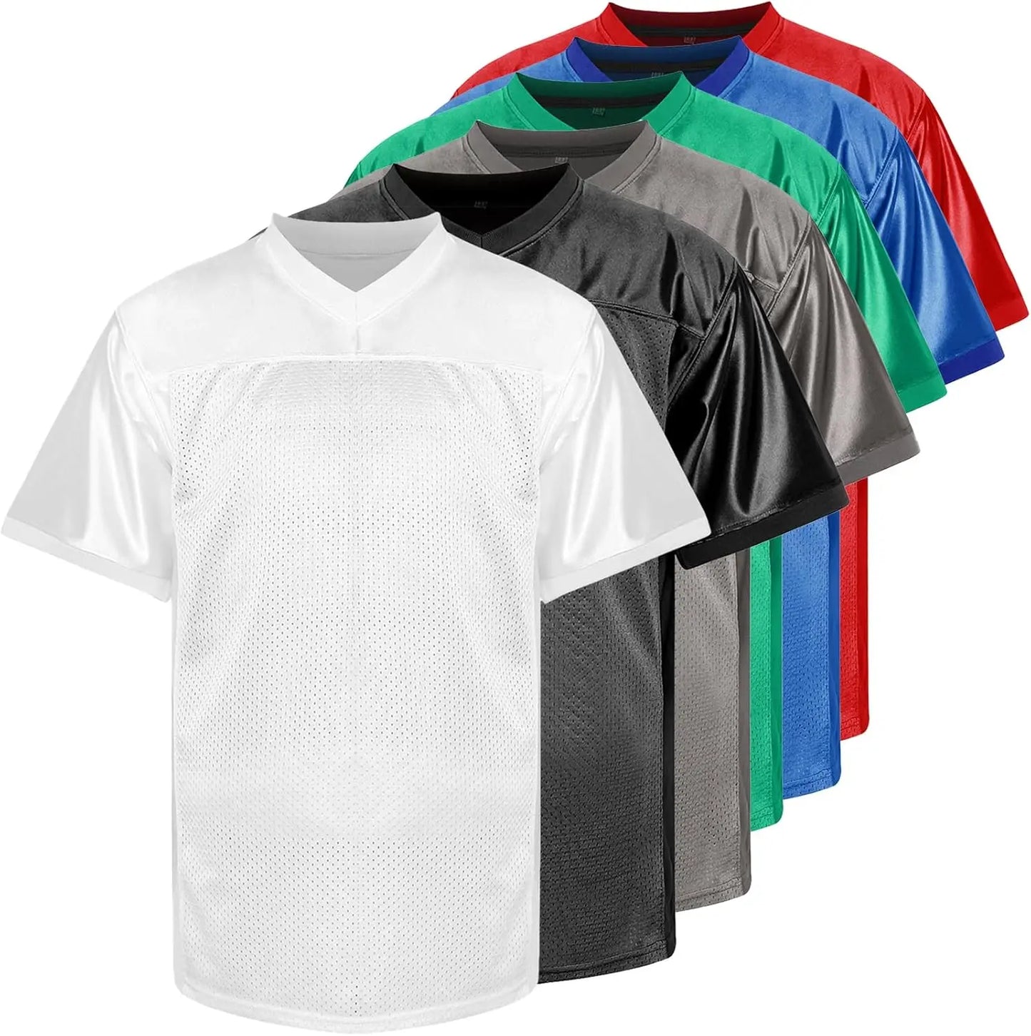Blank Football Jersey - Sports Performance T-Shirt  Hip Hop Basketball Soccer Party Wear, Sublimation Ready Team Uniform