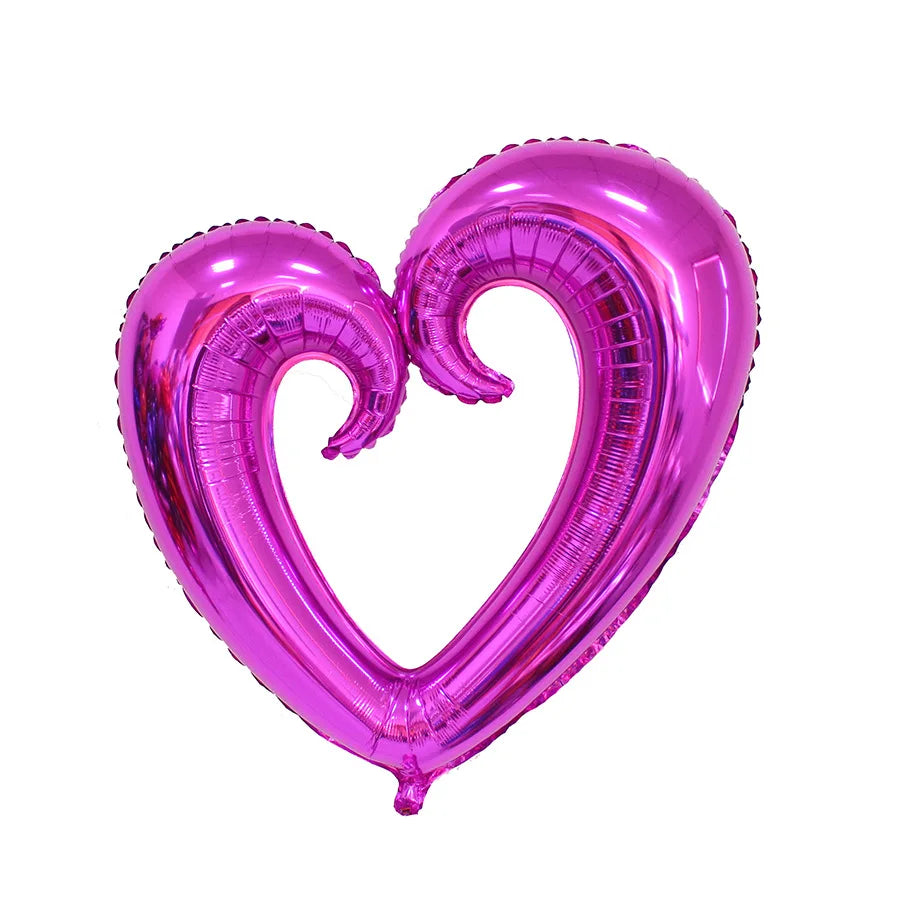 40 Inches Valentine Giant Hook Heart Foil Balloons Engagement Wedding Valentine's Day Decoration