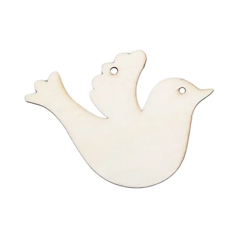 DTA4 Wooden for Dove Ornament Christmas Tree Decoration Wedding Wish Tree Pendant Small for Craft 40 Pcs