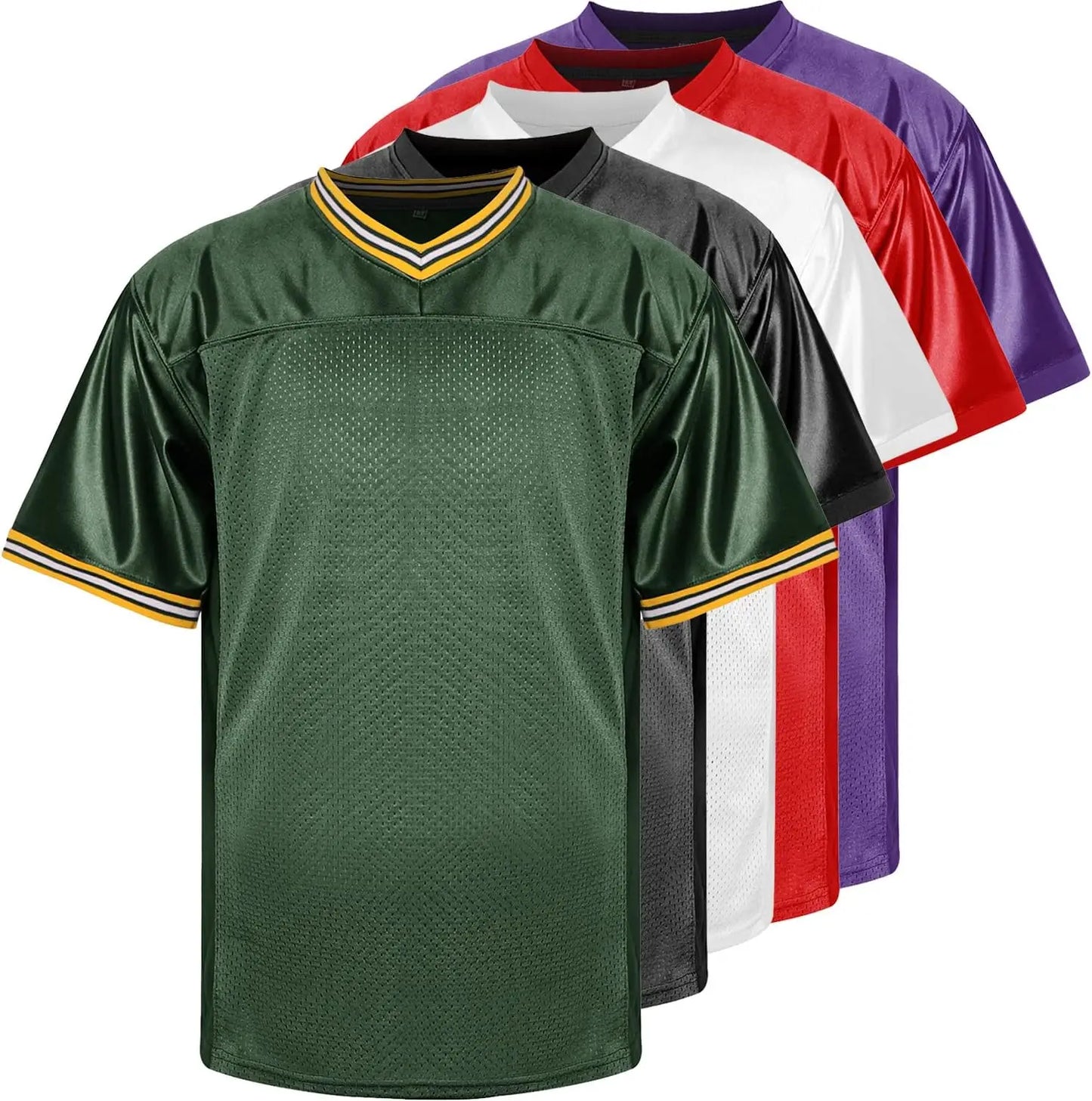 Blank Football Jersey - Sports Performance T-Shirt  Hip Hop Basketball Soccer Party Wear, Sublimation Ready Team Uniform