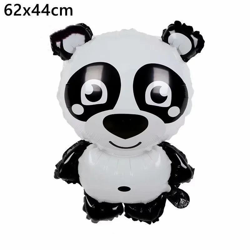1Pcs Cartoon Animals Foil Ballons for Kids Jungle Safari Birthday Party Decor Tiger Monkey Giraffe Zoo Helium Balloon Supplies