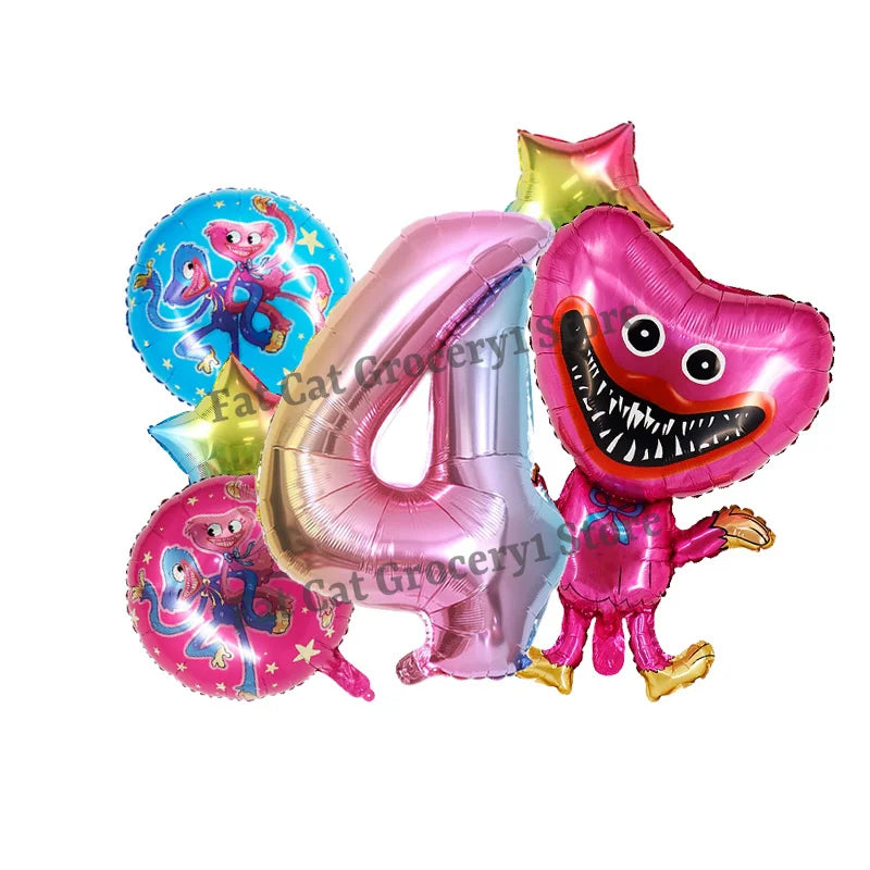Poppys Playtime Anime Balloons New Kids Birthday Number 1-10 Ballons Baby Shower Gender Reveal Party Decoration Children Gift
