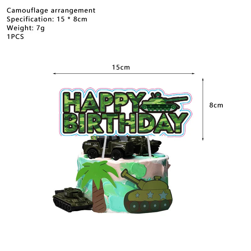 Camouflage Party Decoration Green Camo Latex Balloons Gun Tank Balloon Military Theme Decor Baby Shower Birthday Party Supplies