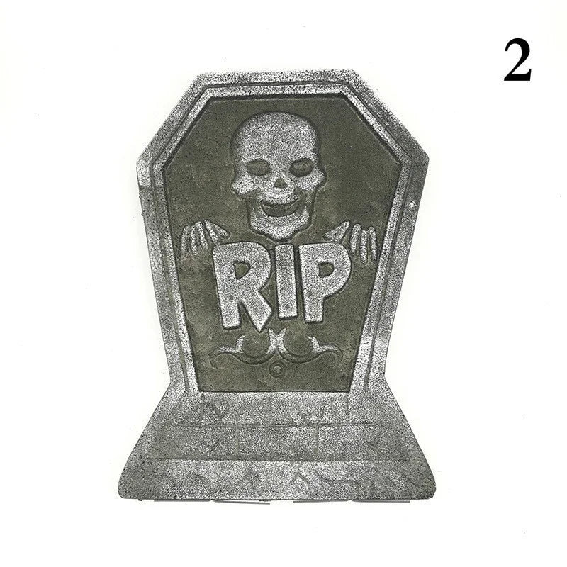 Halloween Tombstone Decoration Haunted House RIP Stone Foam Grisly Props Party Decor Skeleton Tombstone Yard Halloween Decor