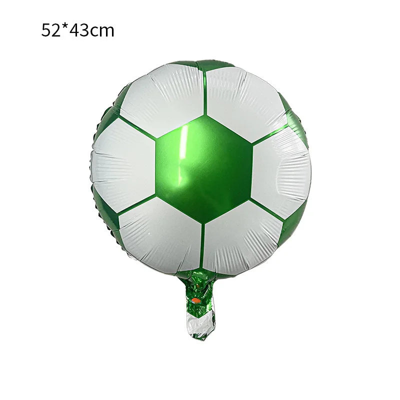 18 inch black and white football, rugby, basketball, baseball, sports aluminum film balloons, sports game decorations, balloons