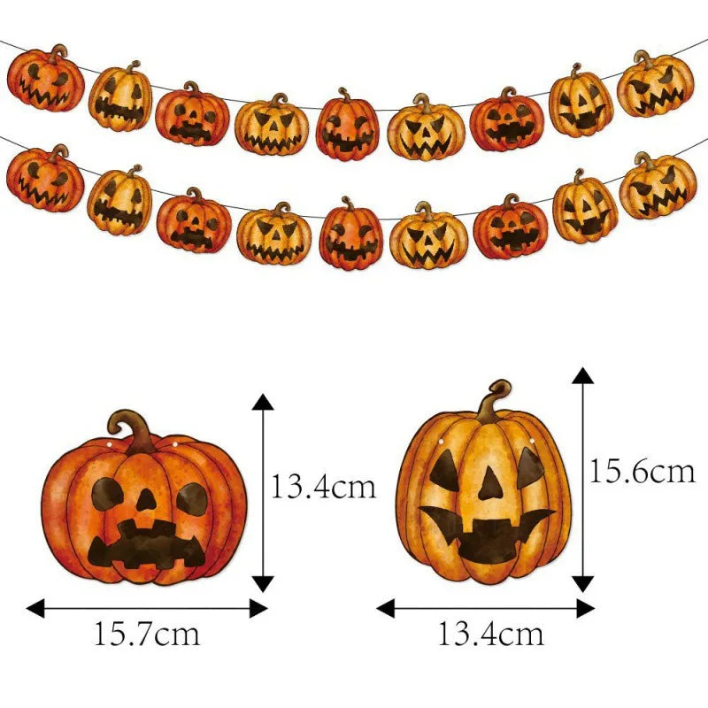 Halloween Theme Disposable Tableware Paper Plates Cups Napkins  Pumpkin Castle Ghost Halloween Party Decor Dinner Table Supplies