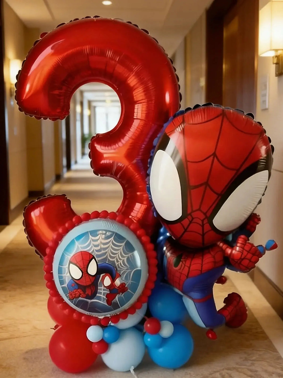 Spider and His Amazing Friends Spider Number Aluminum Balloons Birthday Party Decorations Balloon for Kids Baby Shower gifts
