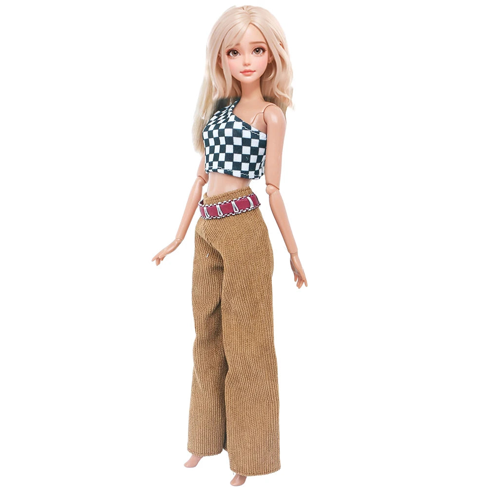 Modern Doll Clothes 11.8'' 30cm Girl Doll Outfit Mini Dress with High Heel Shoes Boots Accessories Kids Doll Toy