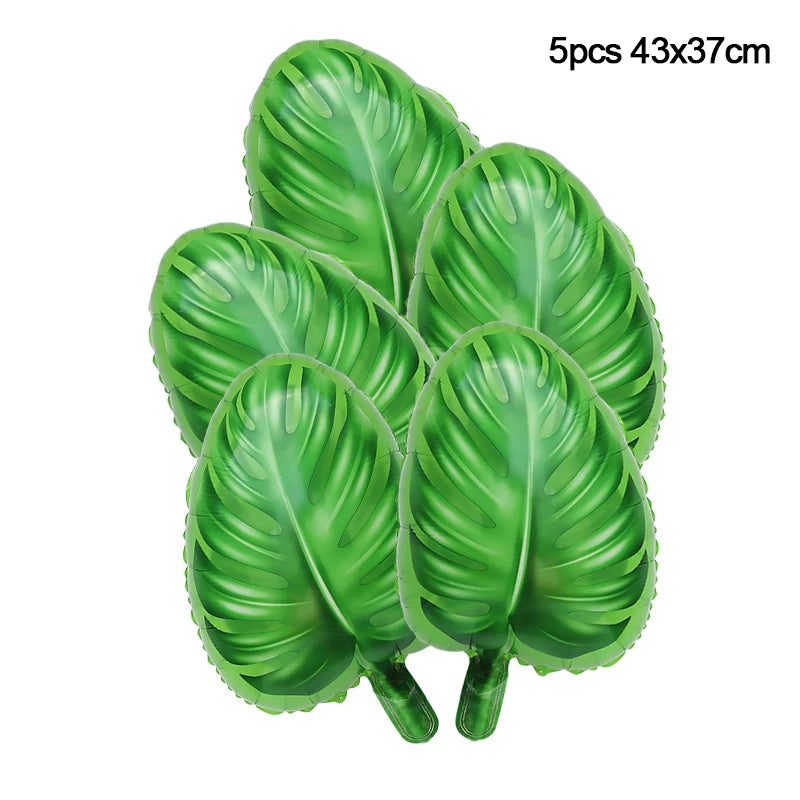 Hawaiian Party Decorations Ballons Tropical Palm Leaves Balloon Garland Summer Luau Theme Birthday Party Wedding Decorations