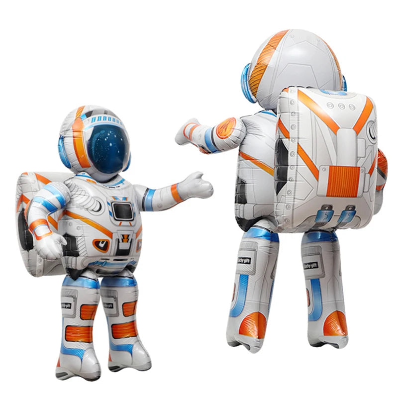 1 Pc Rocket Astronaut Standing Ballons Spaceman Helium Balloons Out Of Space Theme Birthday Party Decorations Globos