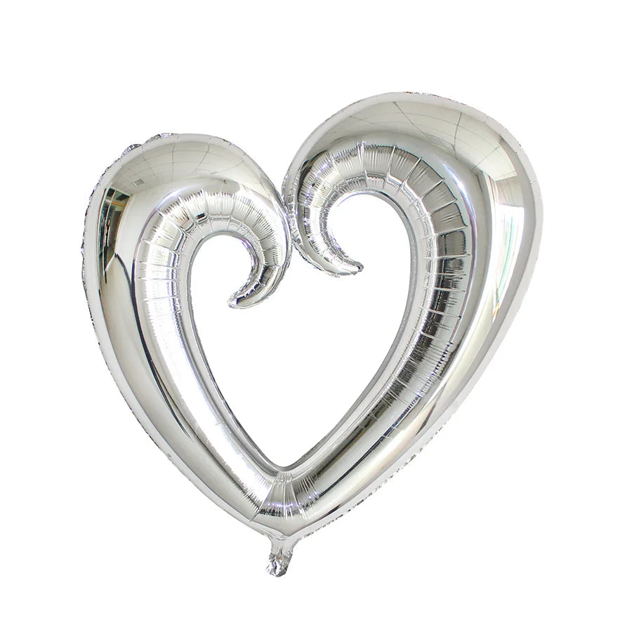 40 Inches Valentine Giant Hook Heart Foil Balloons Engagement Wedding Valentine's Day Decoration