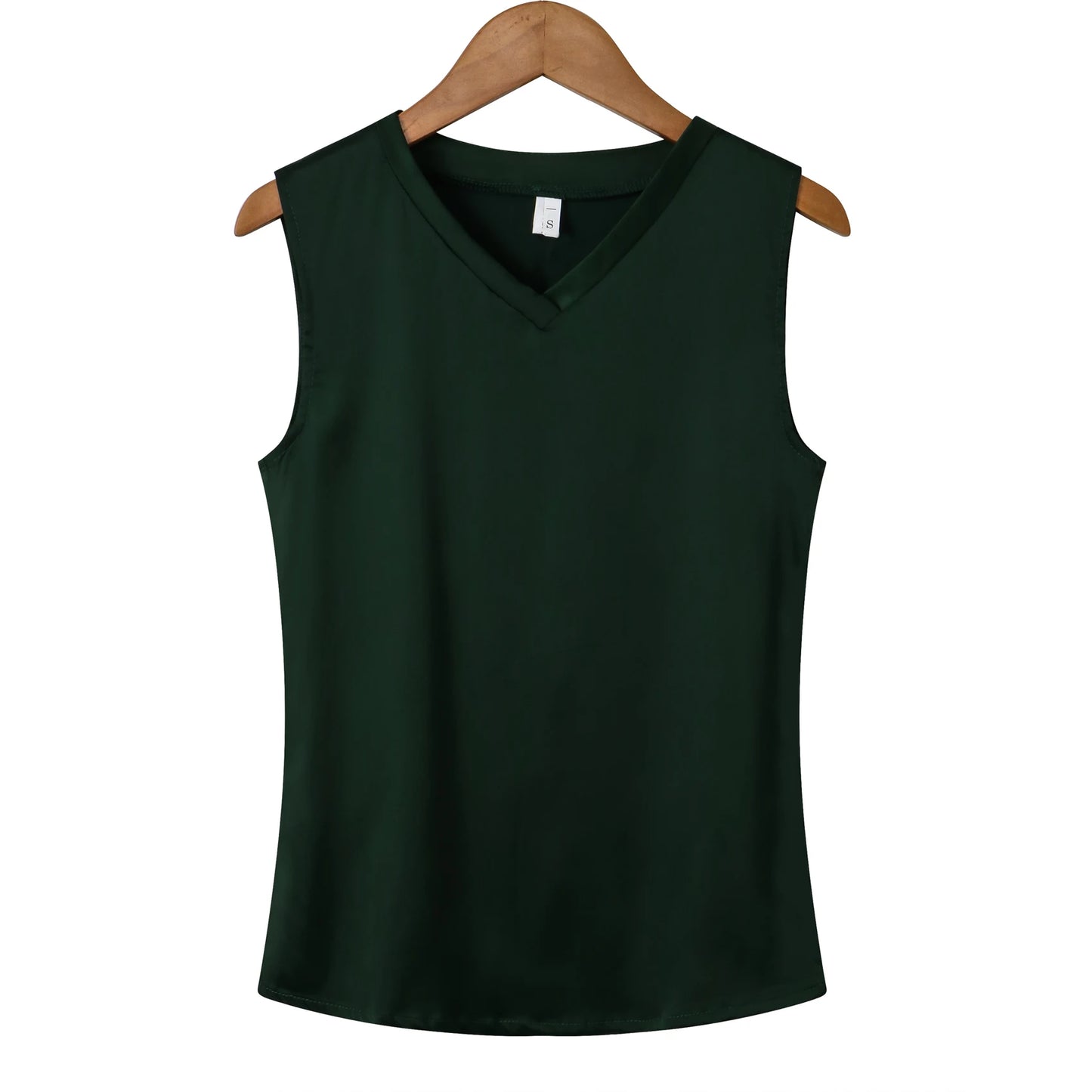 New Imitation Silk Ladies Sleeveless Blouse Halter Sexy Shirt Tops