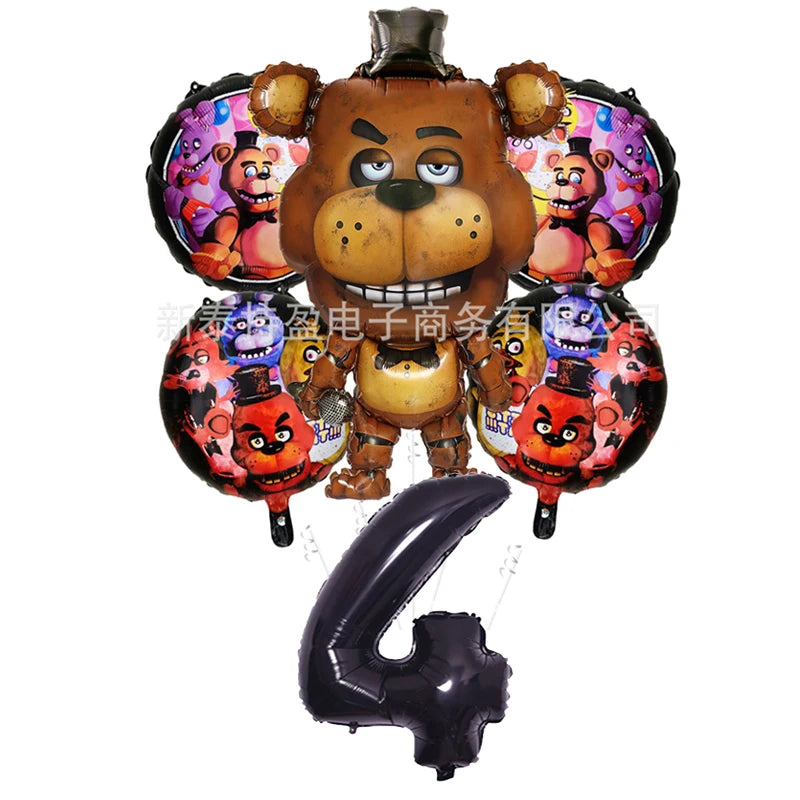 Five Nights At Freddys Aluminium Balloons Cartoon Anime FNAF Ballons Game Balloon Kids DIY Birthday Birthday Party Accessories