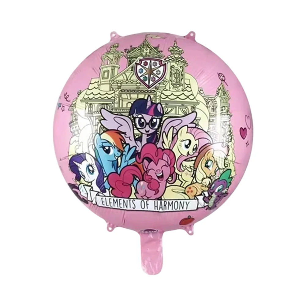 Cartoon Animal Aluminium Foil Balloon My Little Pony Theme Inflatable balloons for Kid Birthday Party Background Decor Supplies