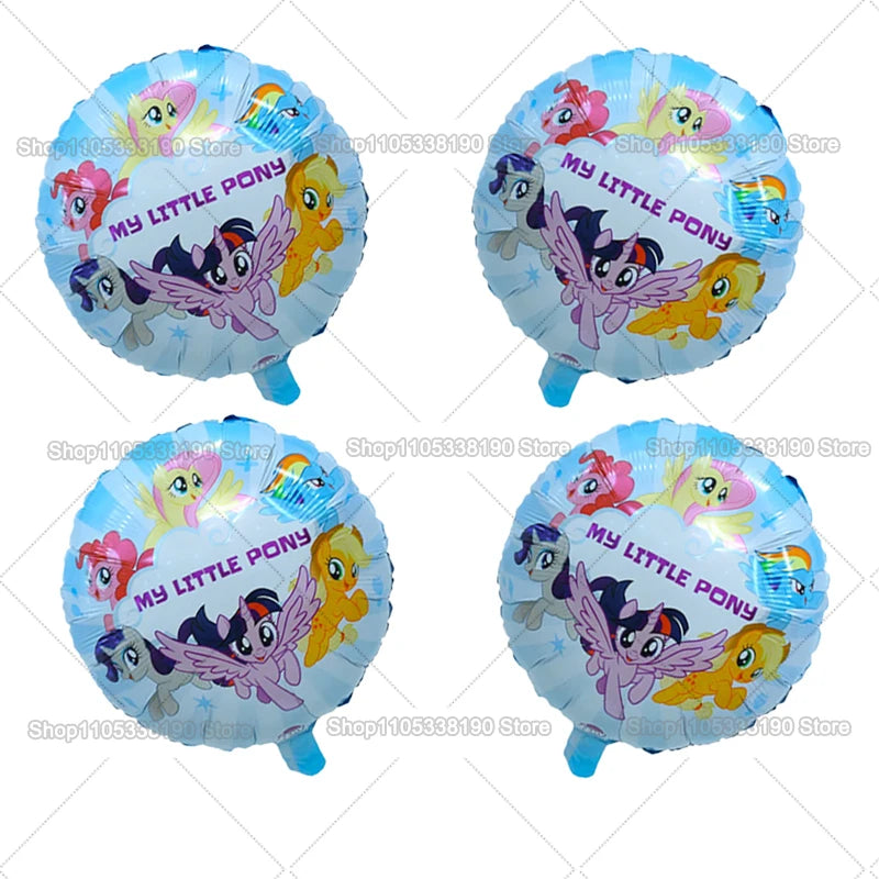 My Little Ponys Theme Balloon Set Baby Shower Party Ballons Cartoon Anime Balloons Decoration Photographic Prop Birthday Gift