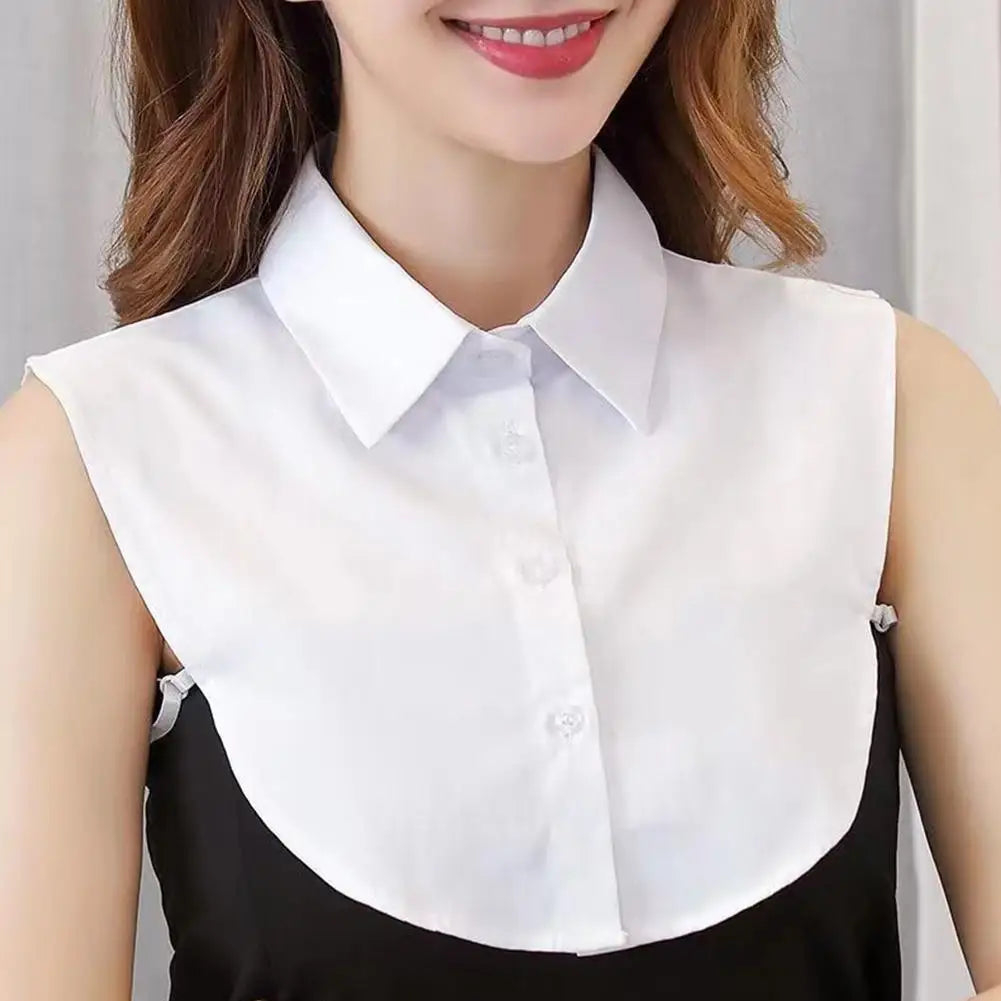 Fake Collar Blouse Versatile Adult Shirt Exquisite Solid Color Half Shirts Detachable Fakes Collar for Women Girls Shirts