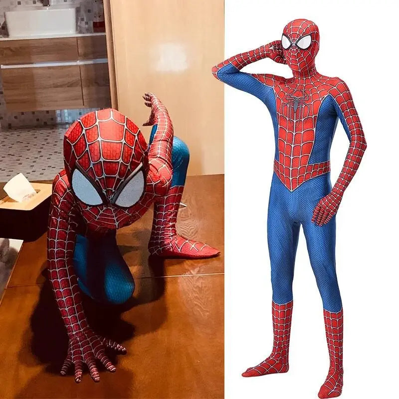 Superhero Cosplay Jumpsuit Tight Stretch Bodysuit Halloween Party Costume Role‑Play Fancy Dress For Men Adults Carnival Event