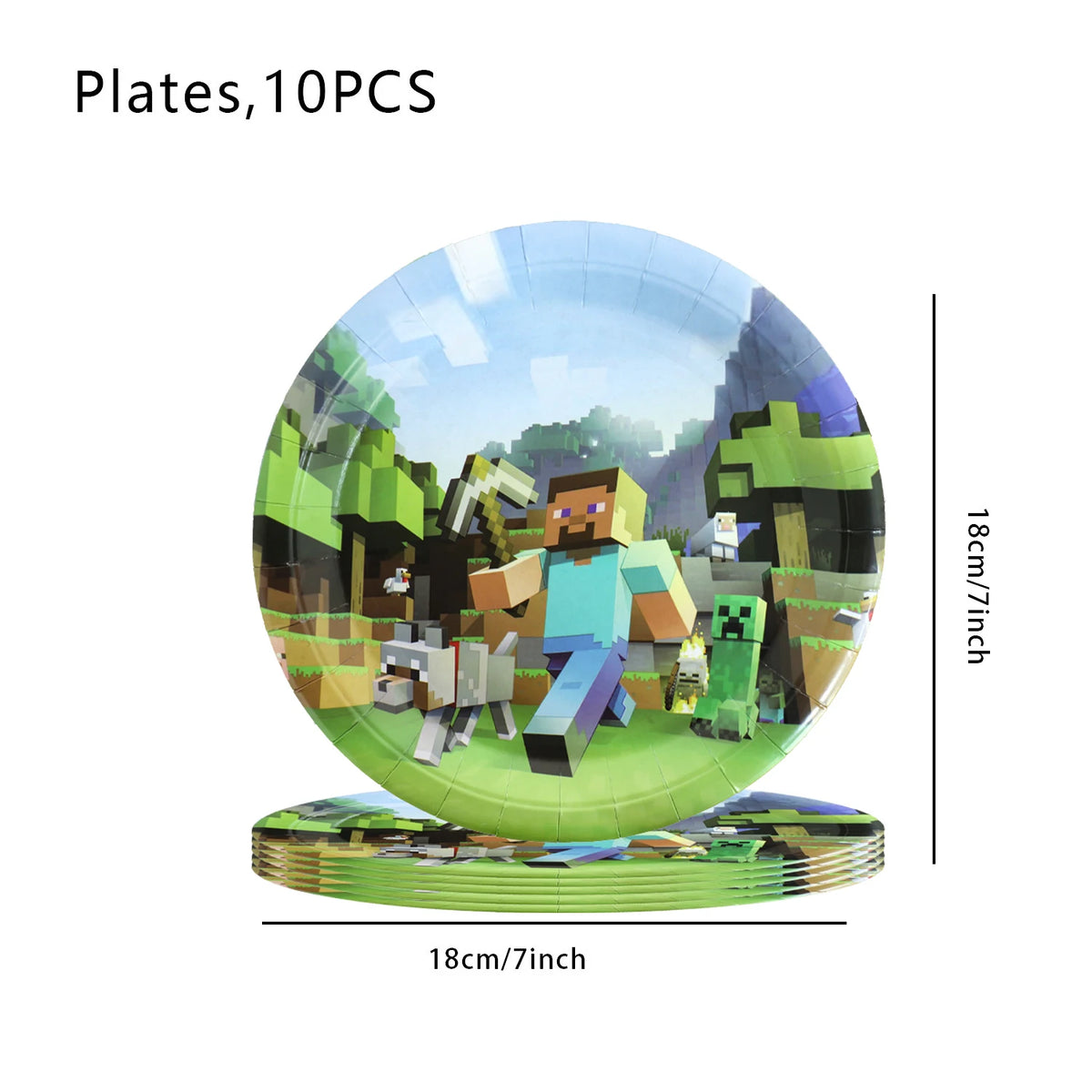 Kids Birthday Decoration Disposable Tableware Game Theme Cups Plates Balloons Baby Shower Birthday Party Supplies Gift Toy