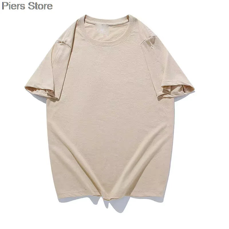 100%cotton Summer Tee T Shirt Women Kawaii T-Shirts Women 2025 Autumn Solid Simple Oversized Tshirt White Long Sleeve Tops