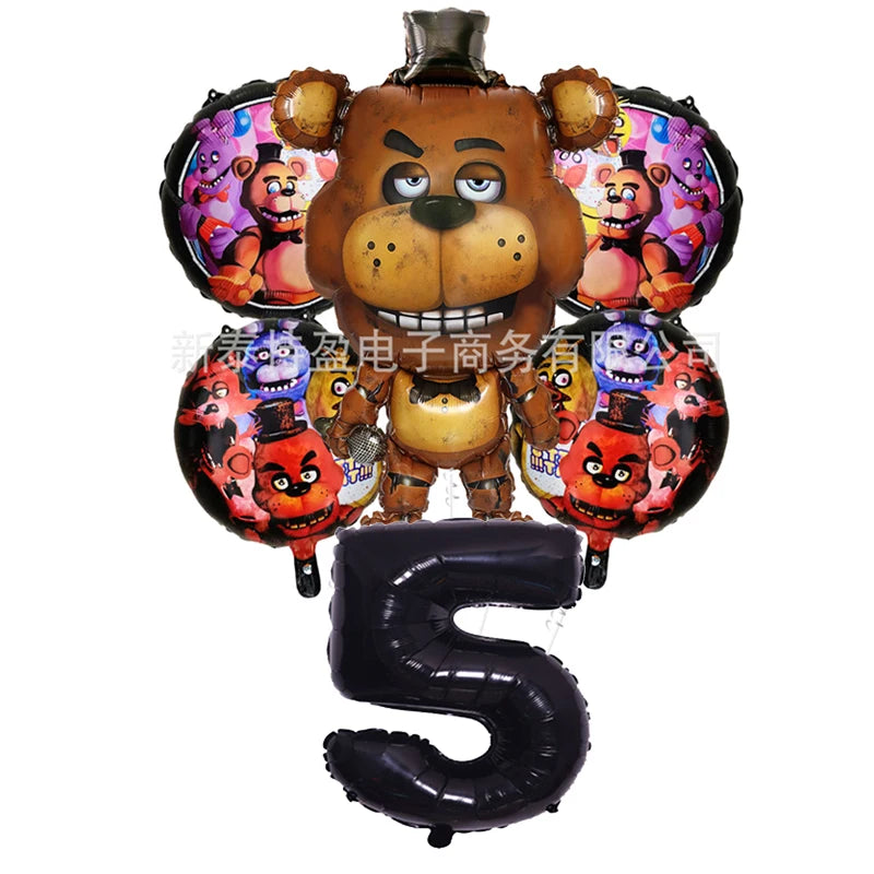 Five Nights At Freddys Aluminium Balloons Cartoon Anime FNAF Ballons Game Balloon Kids DIY Birthday Birthday Party Accessories