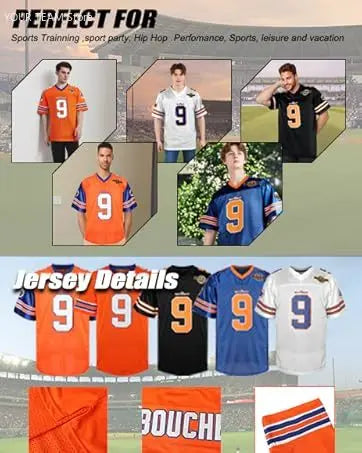 Blank Football Jersey - Sports Performance T-Shirt  Hip Hop Basketball Soccer Party Wear, Sublimation Ready Team Uniform