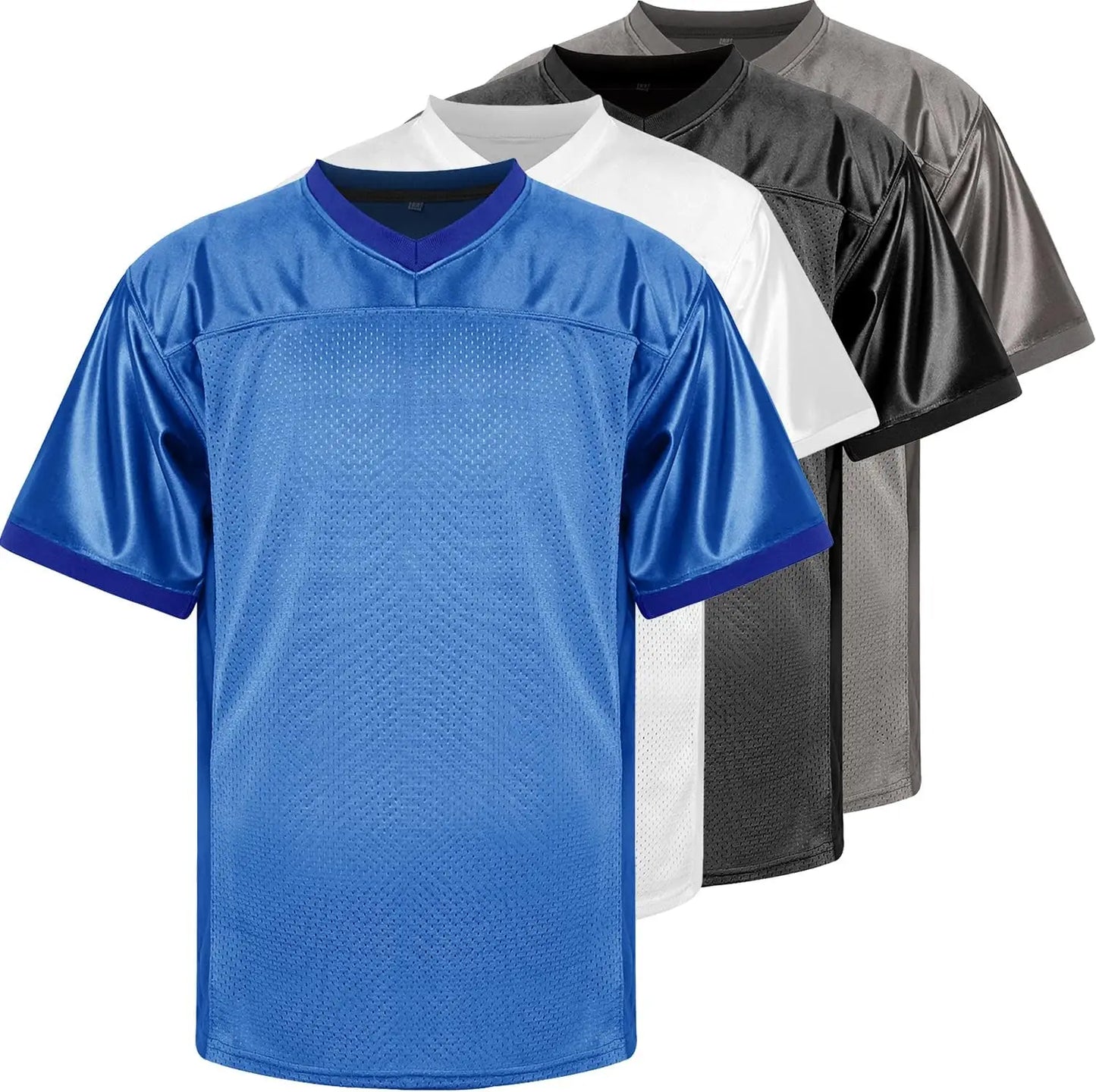 Blank Football Jersey - Sports Performance T-Shirt  Hip Hop Basketball Soccer Party Wear, Sublimation Ready Team Uniform