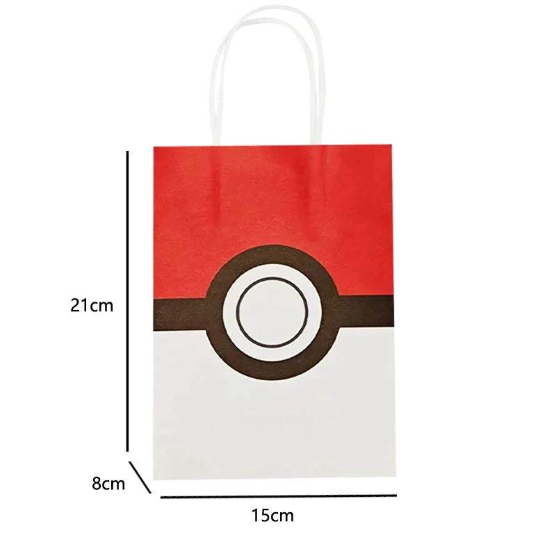 Pokemon Packing Bag Birthday Theme Gift Bag Pikachu Party Candy Snack Gift Bag Charmander Squirtle Children's Toy Gift