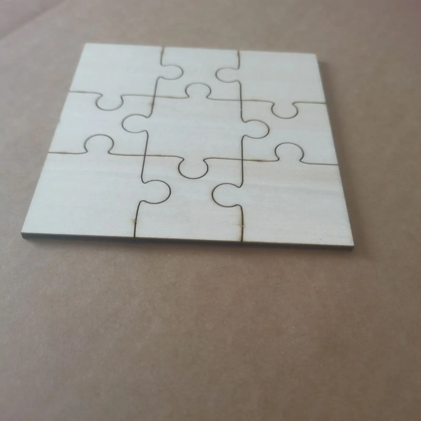 Set of 20pcs unfinished puzzle blanks wood game wooden puzzle 10*10cm