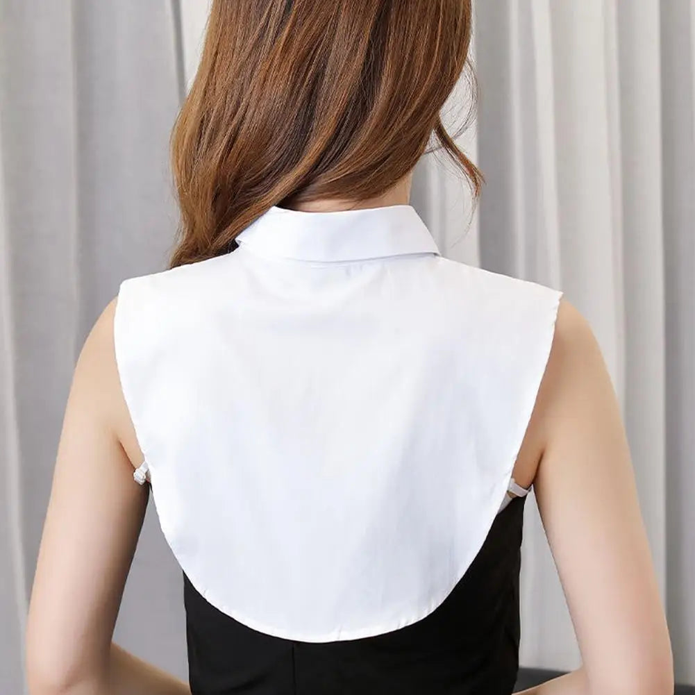 Fake Collar Blouse Versatile Adult Shirt Exquisite Solid Color Half Shirts Detachable Fakes Collar for Women Girls Shirts