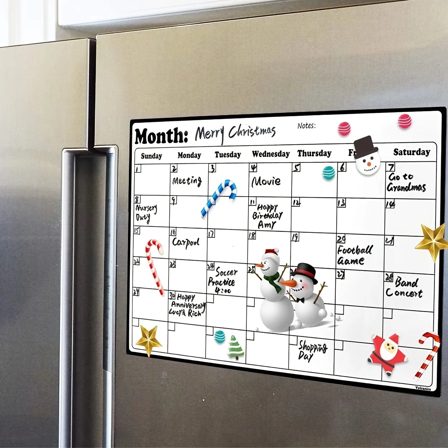 Blank Monthly Calendar Pad, Undated Wall/Desk Planner for Schedule & Vacation Planning, Summer Home & Office Organizer