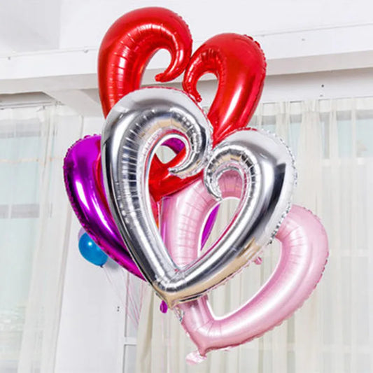 40 Inches Valentine Giant Hook Heart Foil Balloons Engagement Wedding Valentine's Day Decoration