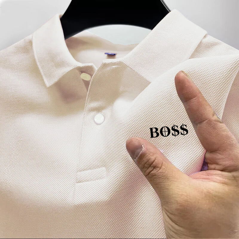 Men's Short Sleeve Polo Shirt, Quick Dry, Breathable, Casual, Stylish, Business, Sports, Summer, High, New, 2025