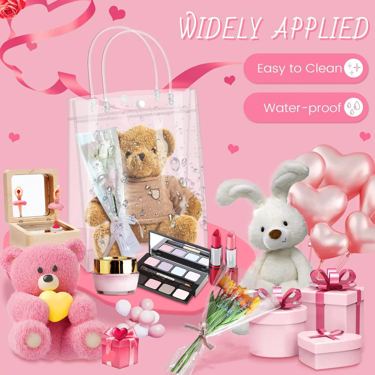 20pcs transparent gift bags, holiday gift packaging, birthday gift packaging, anniversaries, Valentine's gift bags, weddings