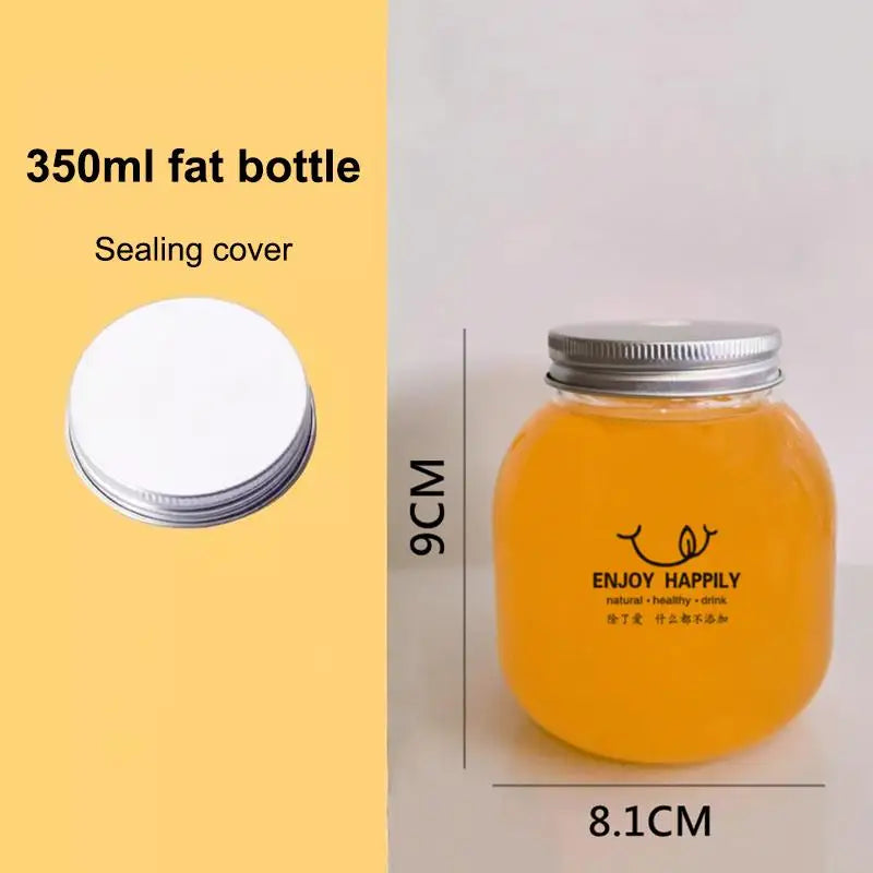 Portable Clear Plastic Bottle for Beverages; Perfect for Milk Tea, Coffee, and Juicing Water Cups