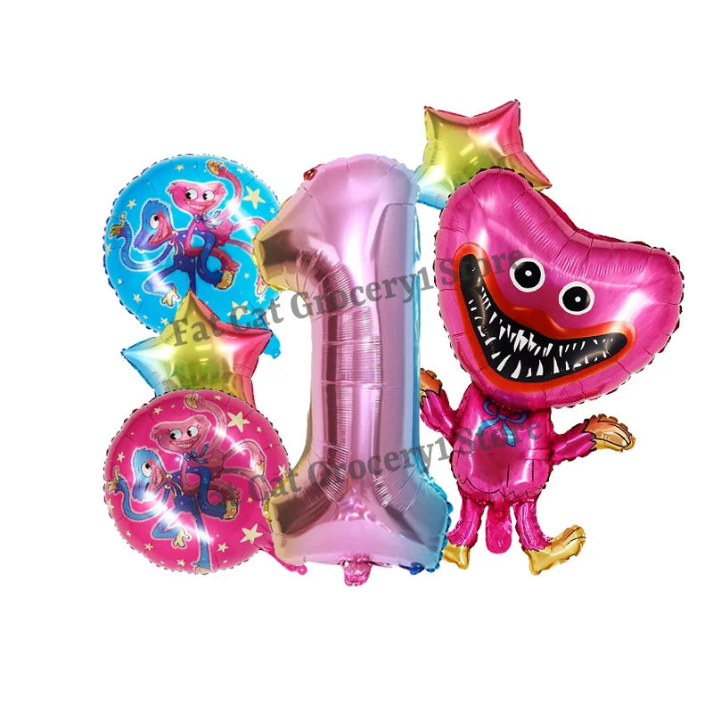 Poppys Playtime Anime Balloons New Kids Birthday Number 1-10 Ballons Baby Shower Gender Reveal Party Decoration Children Gift