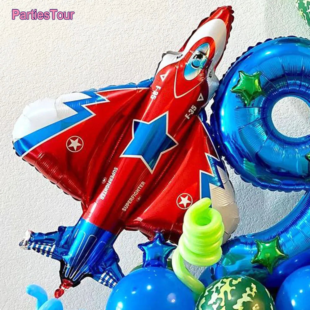 1pcs Giant Tank Balloons Foil Camo Helium Ballons Military Birthday Party Favor Army Theme Parti Decorations Boy Inflatable Toy