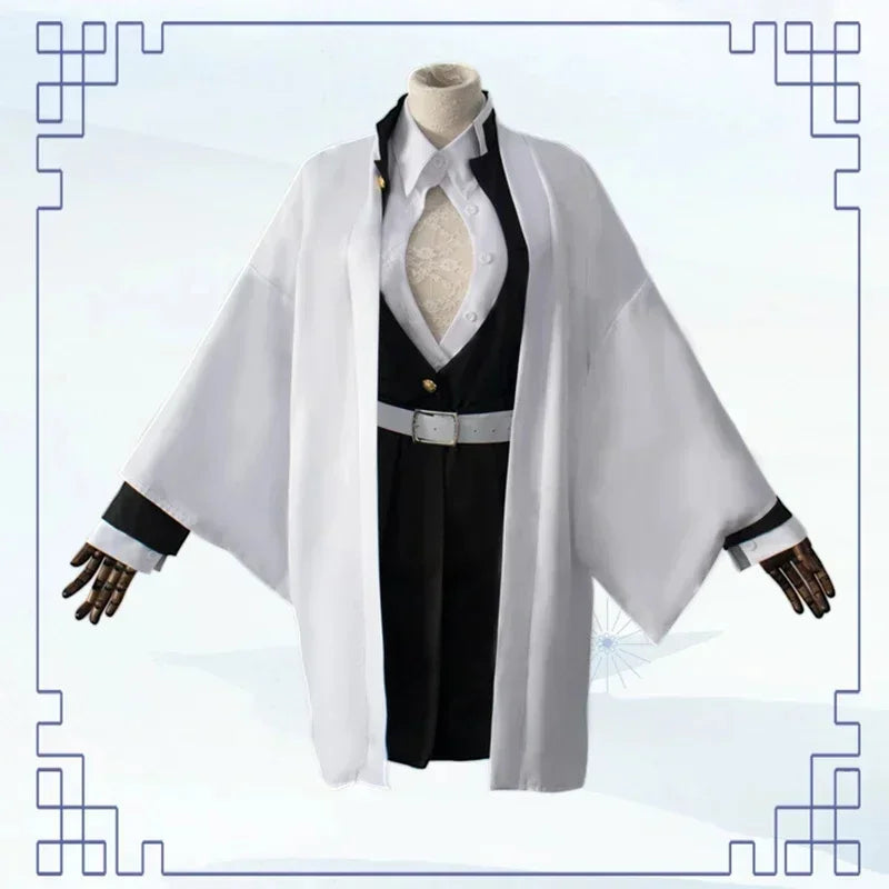 Adult Children Anime Kanroji Mitsuri Cosplay Costume Kimono Haori Dress Wig Clothes Halloween Costume for Adult Children