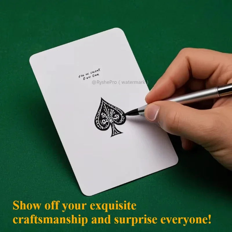 Blank Playing Cards 54PCS Two-sided White Blank Index Flash Cards To Write on Printable Study Learning DIY Gift Game Cards