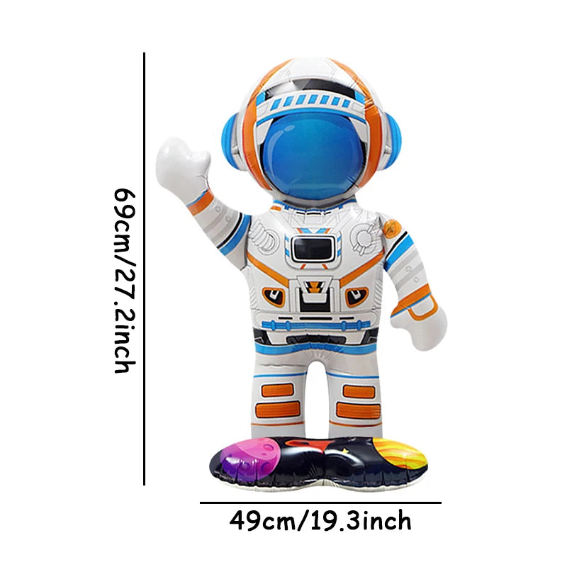 1 Pc Rocket Astronaut Standing Ballons Spaceman Helium Balloons Out Of Space Theme Birthday Party Decorations Globos