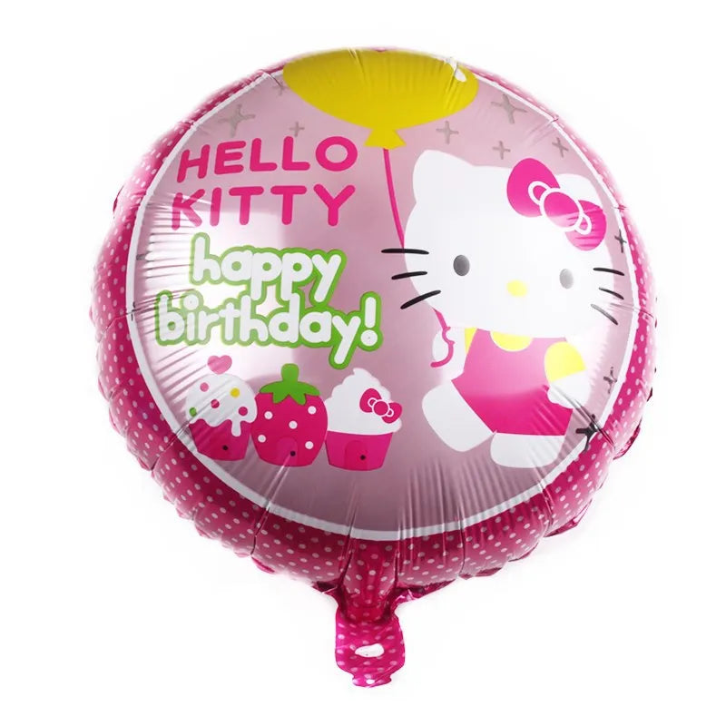 Hello Kitty Decoration Balloons Hello kitty Girl Party large Balloon Foil Balloon Latex Balloon Baby Shower Kitty Party Favors