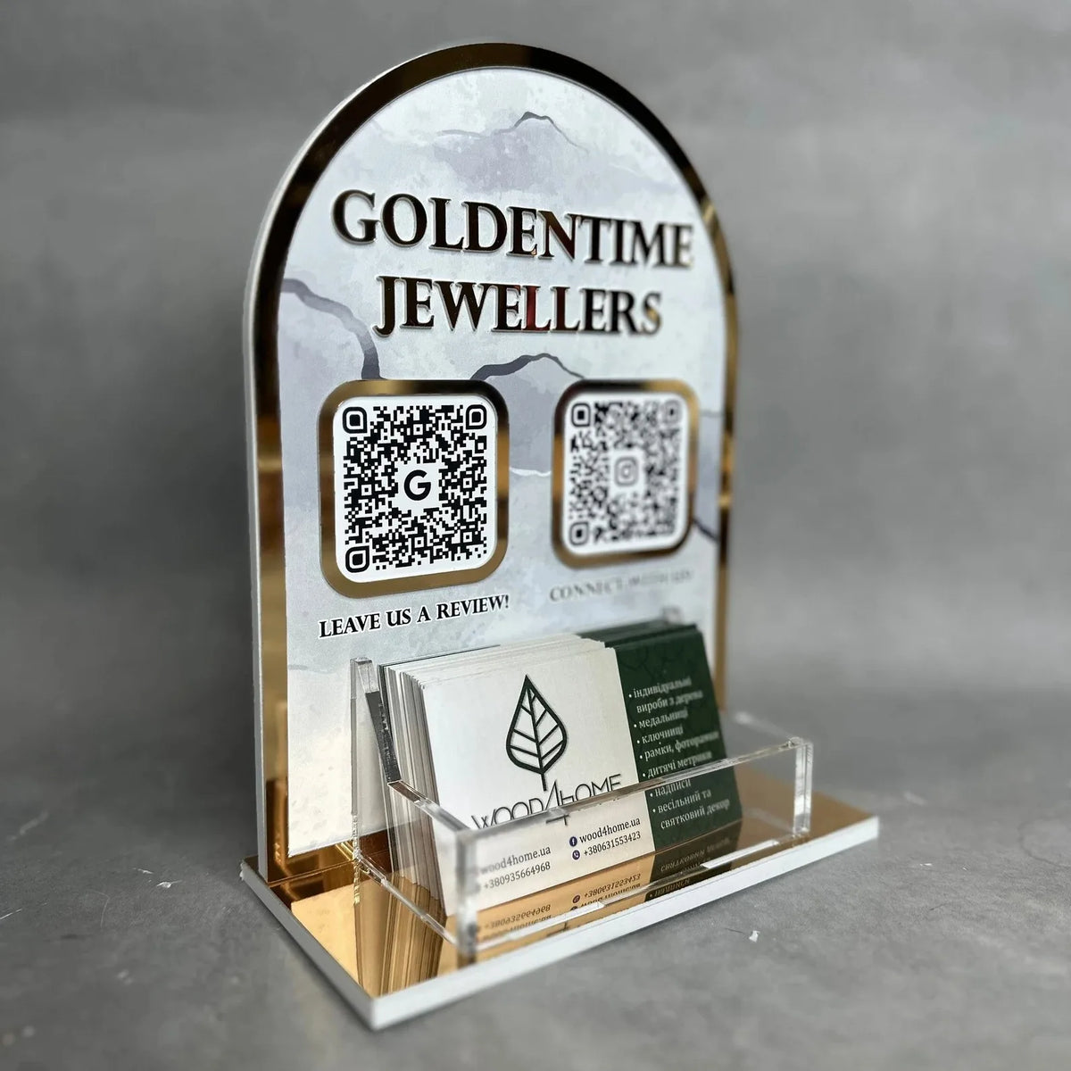 Personalized Multi QR Code Stand Acrylic Scanning Payment Display Business Store Restaurant Custom Logo Desktop Payment Sign