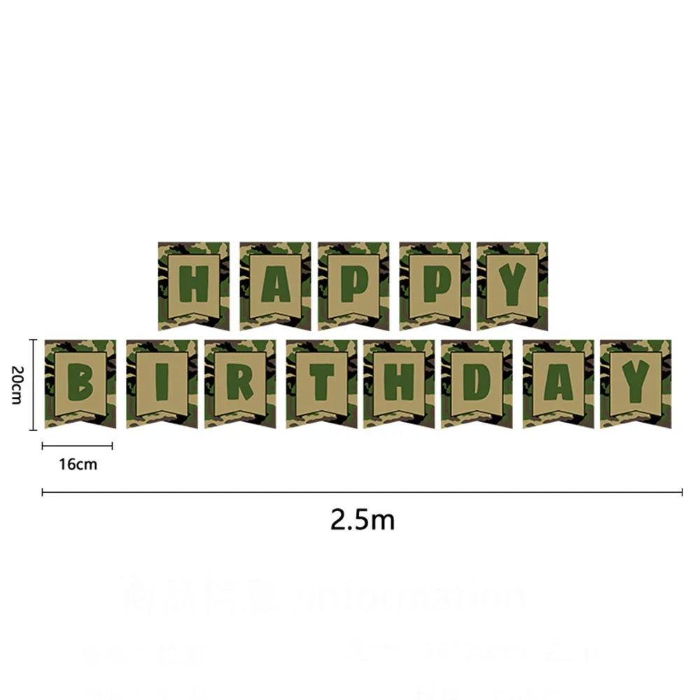 Camouflage Party Decoration Green Camo Latex Balloons Gun Tank Balloon Military Theme Decor Baby Shower Birthday Party Supplies