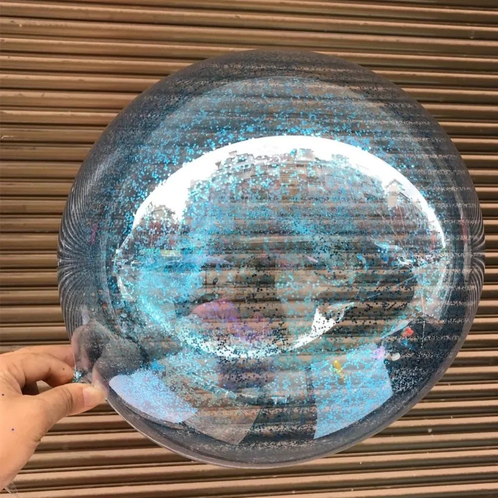 Wedding Decoration Glitter Balloons DIY Transparent Bubble Balls PVC Round Helium Bobo Ballons Event Birthday Party Decor Ballon