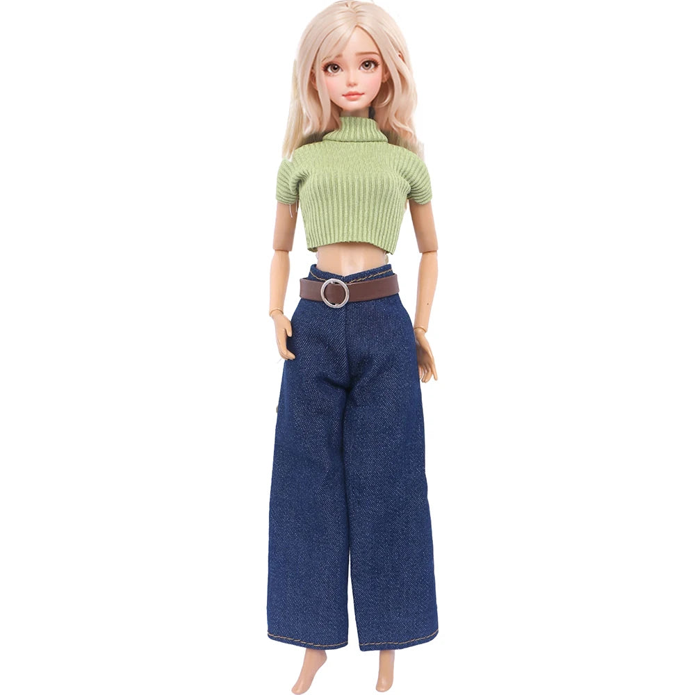 Modern Doll Clothes 11.8'' 30cm Girl Doll Outfit Mini Dress with High Heel Shoes Boots Accessories Kids Doll Toy